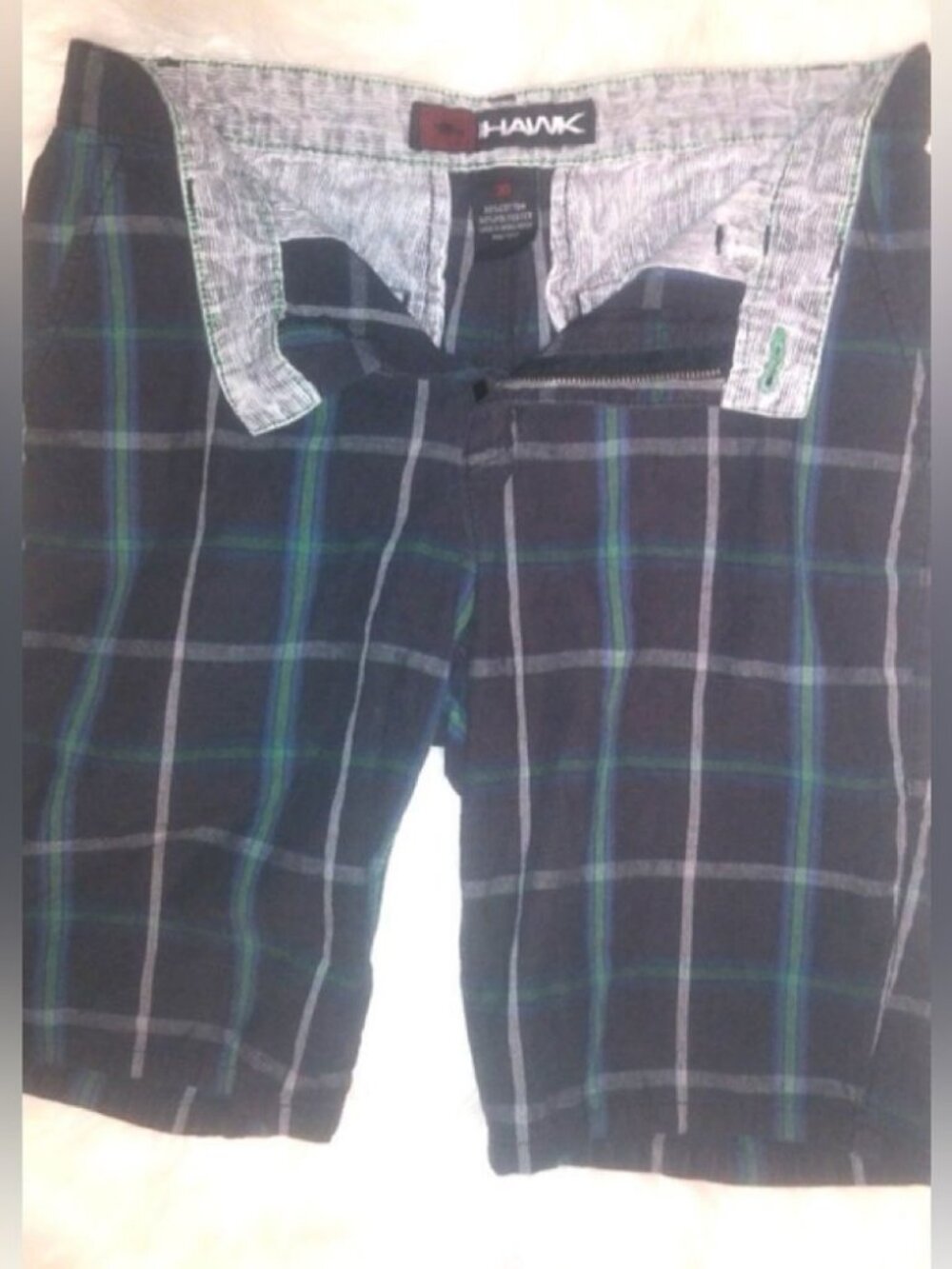 Tony Hawk 30 Mens Skate Shorts Blackwatch Plaid